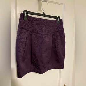 H&M purple patterned mini skirt